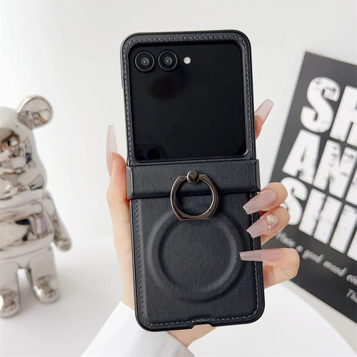 Funda Magnética De Piel Para Motorola Razr 50 40 Ultra Para Carga Inalámbrica, Funda Protectora Con Bisagra