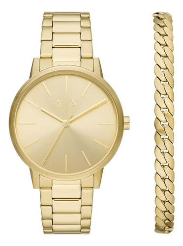 Reloj Pulsera Ax Armani Exchange Ax7144set Del Dial Dorado