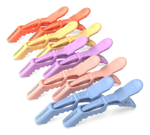 Pinzas De Pelo Framar Cocodrilo Pastel Paquete De 10 Color
