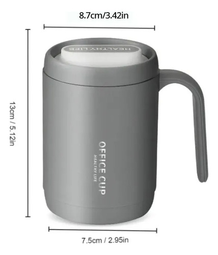 1 Vaso Portátil Gris Con Forro De Polipropileno Creativo