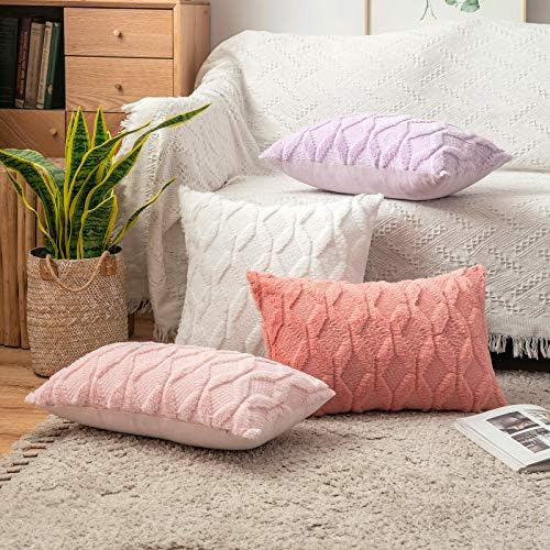 Miulee Fundas De Almohada De Color Rojo Coral, 18 X 18, Jueg