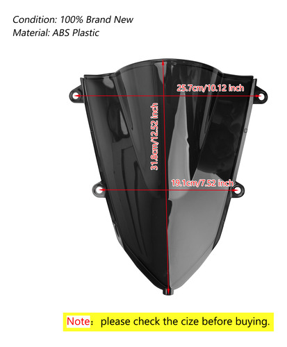 Parabrisas Para Honda Cbr500r 2019-2022 Negro