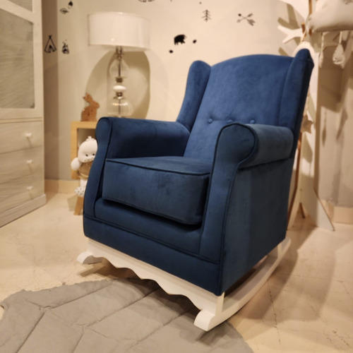Imagen 6 de 10 de Sillon Sofa Mecedor 1 Cuerpo Mecedora Soft En Pana Berger