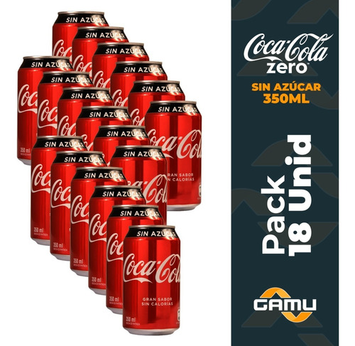 Coca-cola Zero - Sin Azucar - Pack 18 Unidades