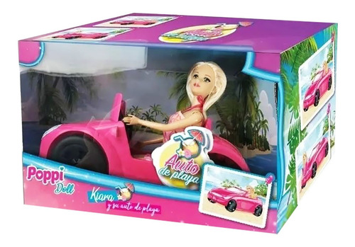 Muñeca Kiara Y Su Auto De Playa Niñas Infantil Juguetes Nena