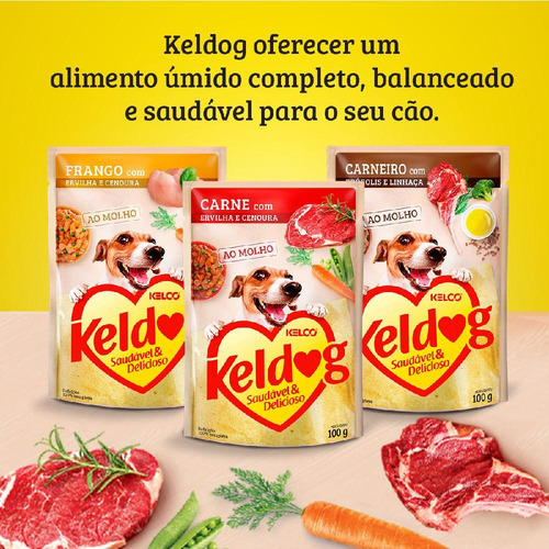 Alimento Úmido Keldog Frango Ervilha E Cenoura 100g
