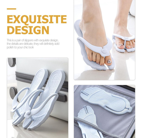 1 Par Zapatillas De Playa Pantuflas Plegables Sandalias