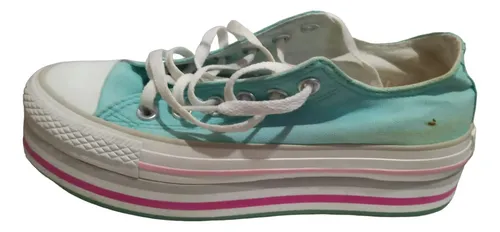 Converse plataforma verde agua hotsell