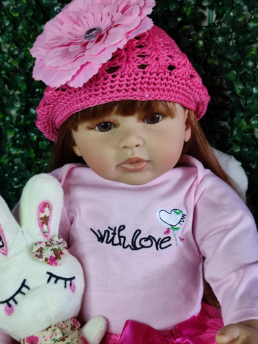 Muñeca Reborn Bebé Original Cuerpo De Tela, 55 Cm Dolly Doll