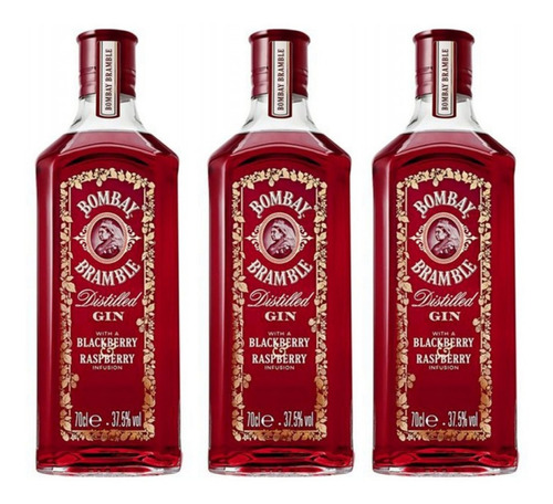 Gin Bombay Bramble Raspberry Importado 700ml X3 Zettabebidas