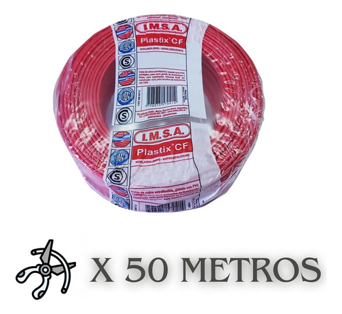 Cable Unipolar 1,5 Mm Imsa X50 X 2 Colores Celeste Y Rojo Celeste/rojo