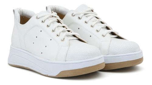 Zapatilla De Cuero Plataforma Urbanas Sneakers Moda Mujer