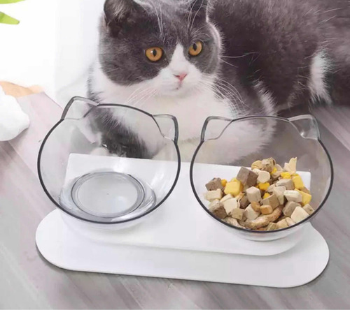 Imagen 2 de 6 de Plato Cuenco Antideslizante Para Gatos Mascotas Plato