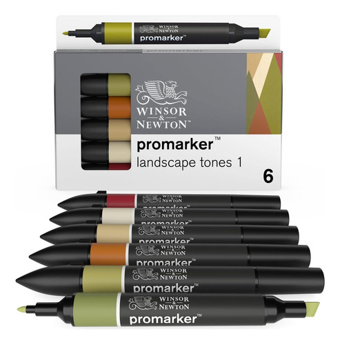 Juego De Marcadores Winsor & Newton Pro, 6 Unidades, Paisaje