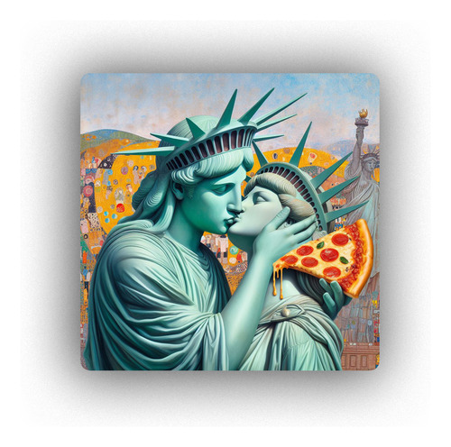 Mousepad Estatua Libertad Beso Amor Love Kiss