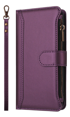 Funda Tipo Cartera De Piel Con Cierre De 9 Ranuras Para Realme Serie 6/7/8, 6 Colores, Correa De Muñeca, Desmontable, Función Atril