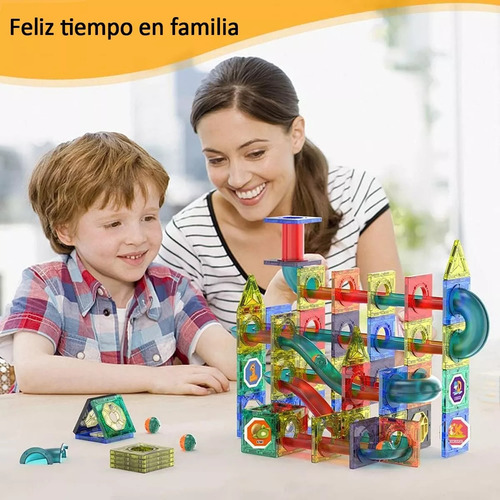Pista De Bolitas Juego De Encaje Y Bloques Magnéticos 105pcs