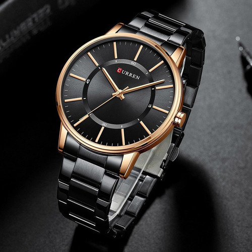 Reloj De Cuarzo Inoxidable Casual Impermeable Curren8385