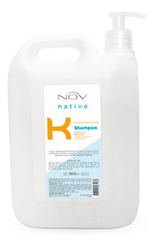 Shampoo Nov Native Keratina Hidrolizada Reparacion X 1900 Ml