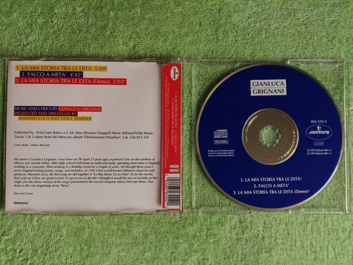 Eam Cd Single Gianluca Grignani La Mia Storia Tra Le Dita 95