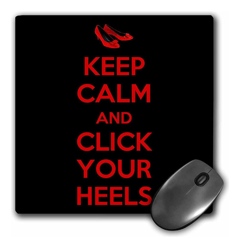 3drose Keep Calm And Click Tu Heels - Alfombrilla De Raton