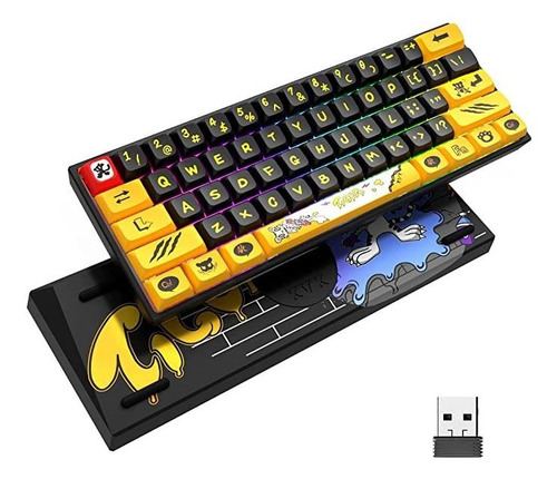 Hkfos Xvx M61 Tiger Keyboard 60% Mecánico, Teclado Inalám.