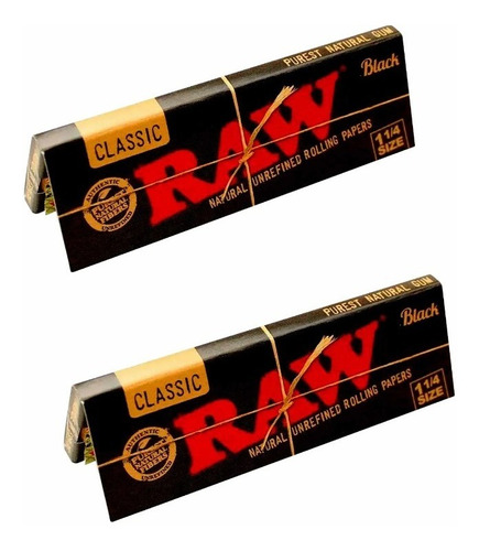 Raw Classic Black Sedas Pack X 2 = 100 Unidades Cogoshop