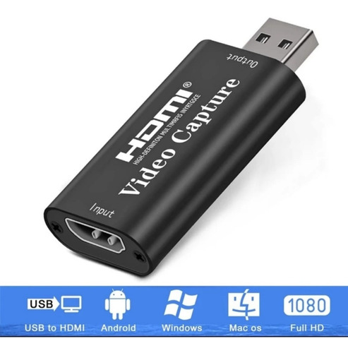 Convertidor Hdmi A Usb 2.0 Capture Card 1080p