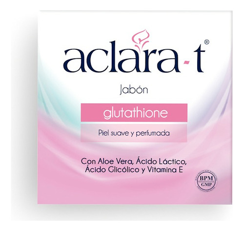 2 Jabón Aclara-t Con Glutathione Aclarante 80g