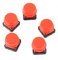 Comprar 5 X Boton Pulsador B3f-4055 + Capuchon Rojo Boton 12x12x7.3