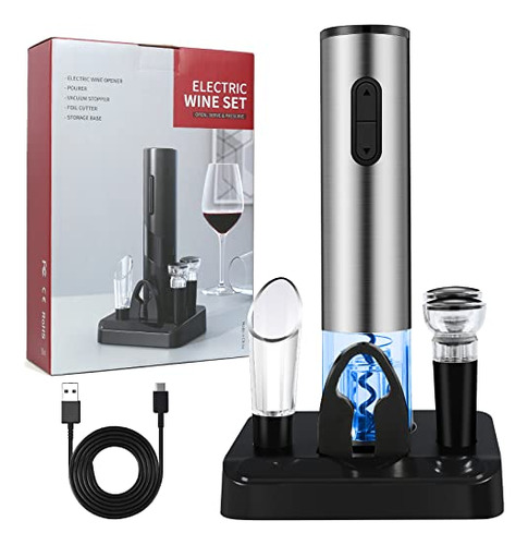 Abrebotellas Eléctrico Con Accesorios (plata)