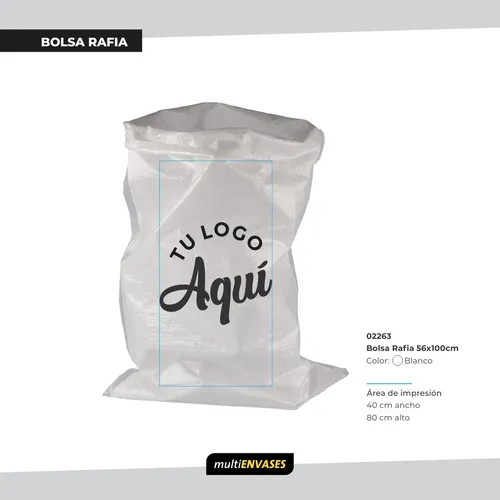 Bolsa Rafia Personalizada 1cara/1color (56x100cm) X300 U. | Cuotas sin  interés