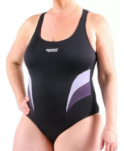 Malla Enteriza C/ Broche Natacion Speed Mujer Talle Especial