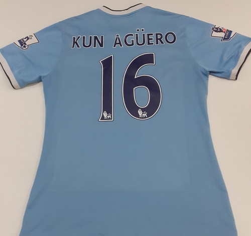 Camisa Manchester City 2014 Kun Aguero Original De Jogo Mca