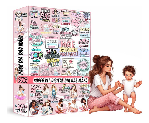 Super Kit Digital Dia Das Mães Arquivos Png Fundo Transparen