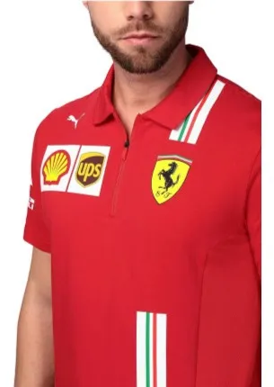 Playera tipo polo ferrari hot sale