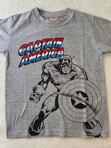 Remera Niño Capitán America Marvel Original! T. 4 Poco Uso!