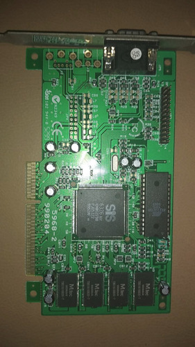 Placa De Vídeo Sis Vga Pine Modelo 6326 8mb Agp Usada (Usado)
