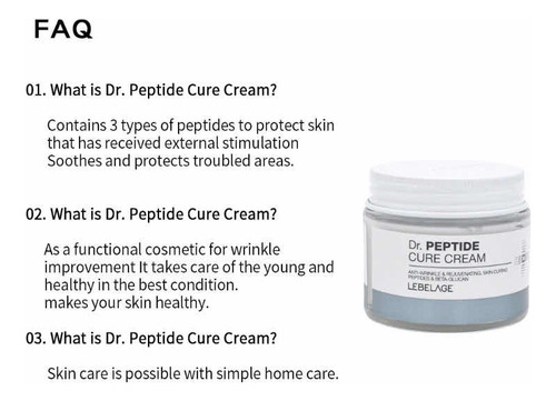 Crema Facial Coreana Peptidos / Antiarrugas & Reafirmantes