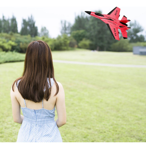 2.4g 2ch Aviones De Control Remoto Juguete Al Aire Rojo