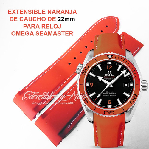 Extensible Caucho Naranja 22mm Para Omega Seamaster