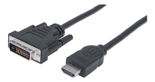 Cable Dvi A Hdmi Manhattan, Hdmi, Dvi-d, Macho/macho, Negro 