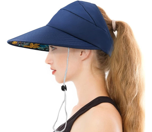 Sombrero Para El Sol De Ala Ancha Para Mujer, Protección Uv