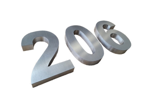 Letras 16´s Pack 3d Inoxidable 30 Cm Arial