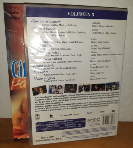 Dvd Cita En El Paraíso Colección Cortometrajes Mexicanos 5 (Usado)
