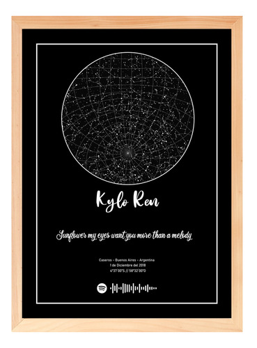 Mapa Estelar Oferta, Digital Personalizado, Cielo, Estrellas