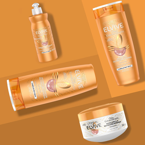 Imagen 8 de 8 de Kit Elvive Óleo Shampoo, Acondicionador, Crema Y Óleo