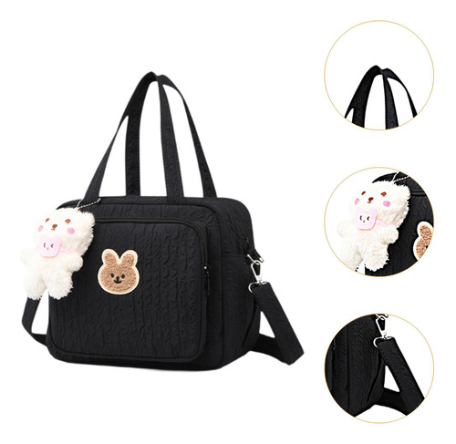 Elegante Bolso De Mano Para Pañales Para Mamás En Negro