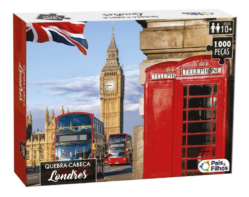 Quebra Cabeça Londres 1000 Peças Big Ben Inglaterra Puzzle 