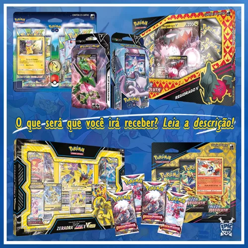 Caixa Épica Misteriosa Surpresa Cartas Pokemon Tcg Premium C